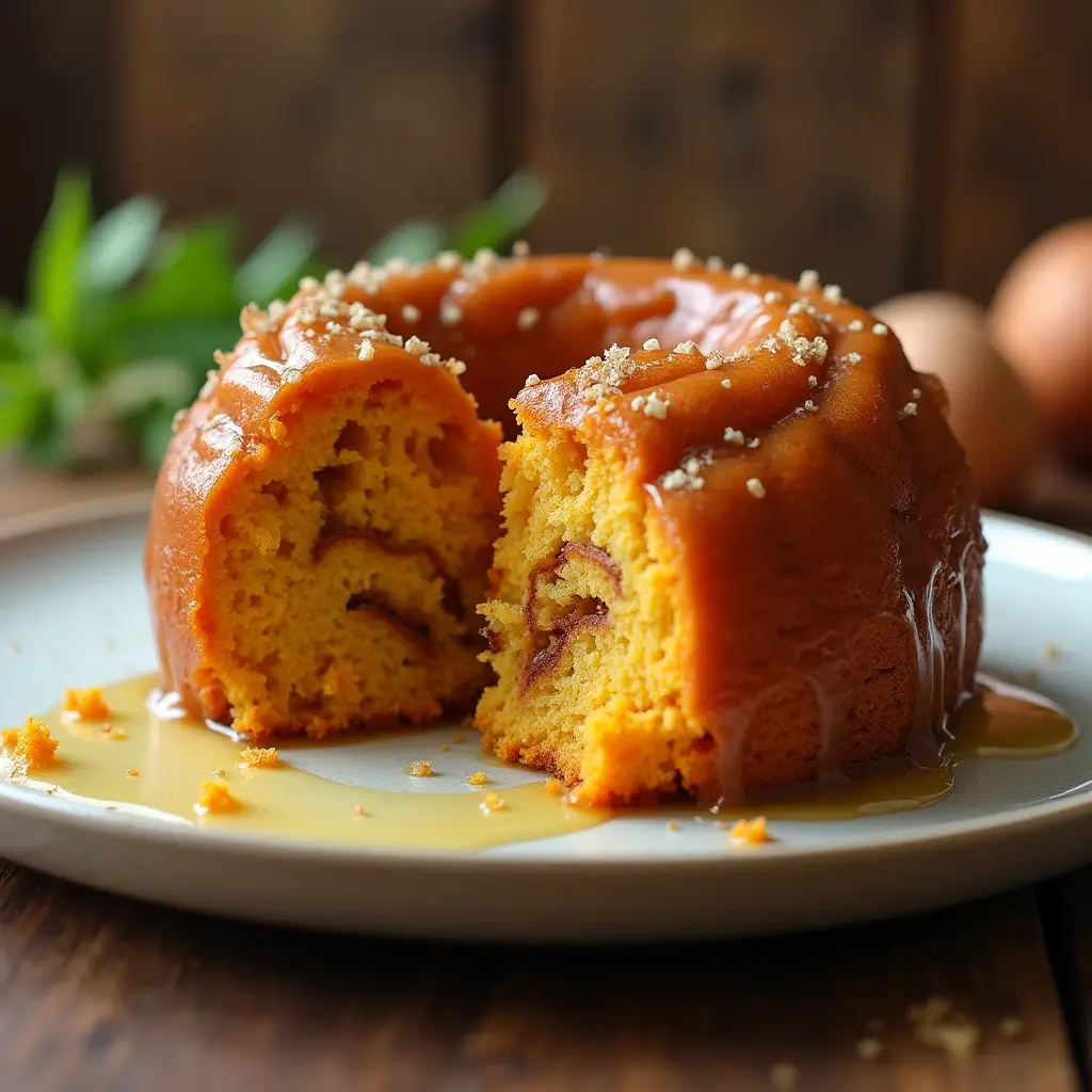 Sweet Potato Honeybun Cake