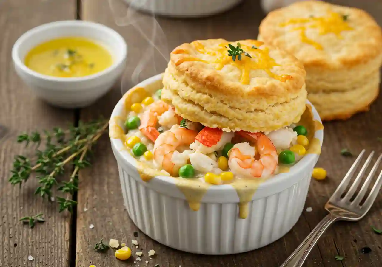 Cheddar Bay Biscuit Seafood Pot Pie