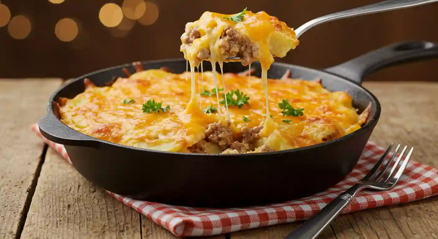 Cheesy Hamburger Potato Casserole