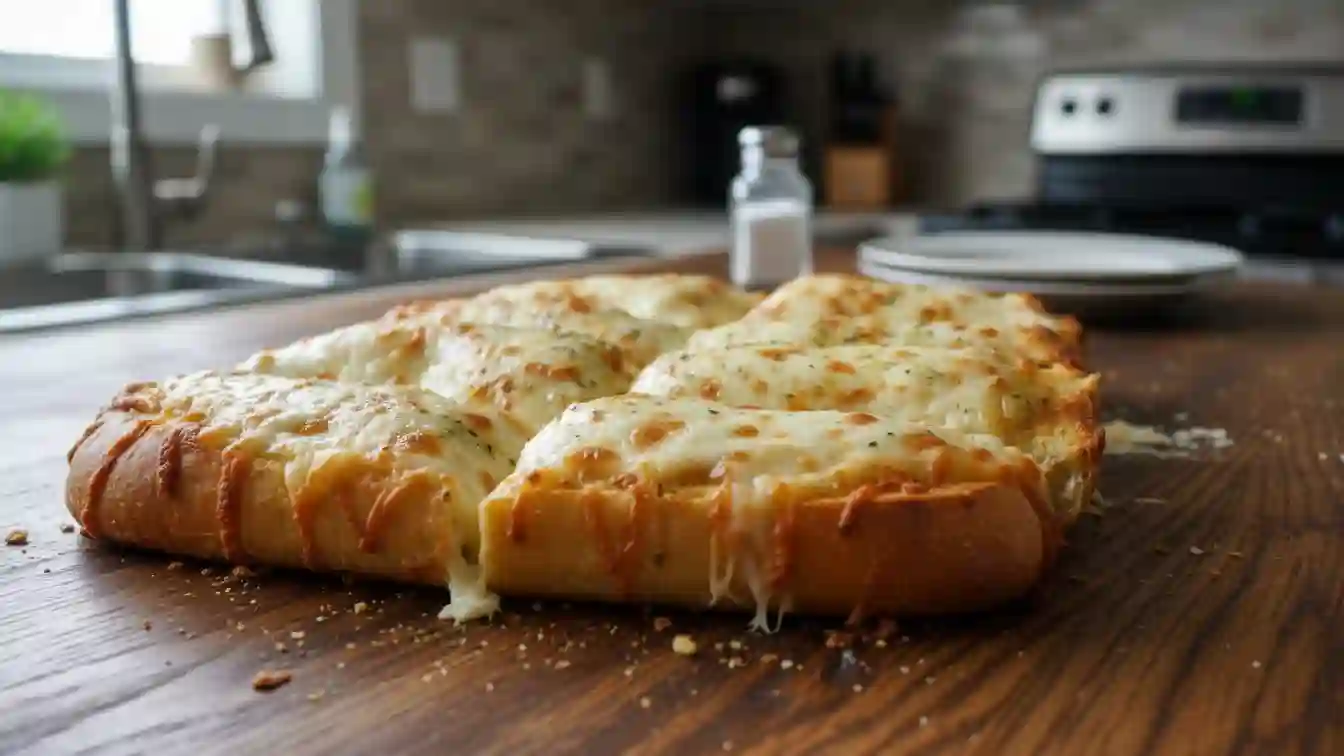 Homemade Cheesy Garlic Breadsticks