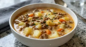 Creamy Potato & Hamburger Soup