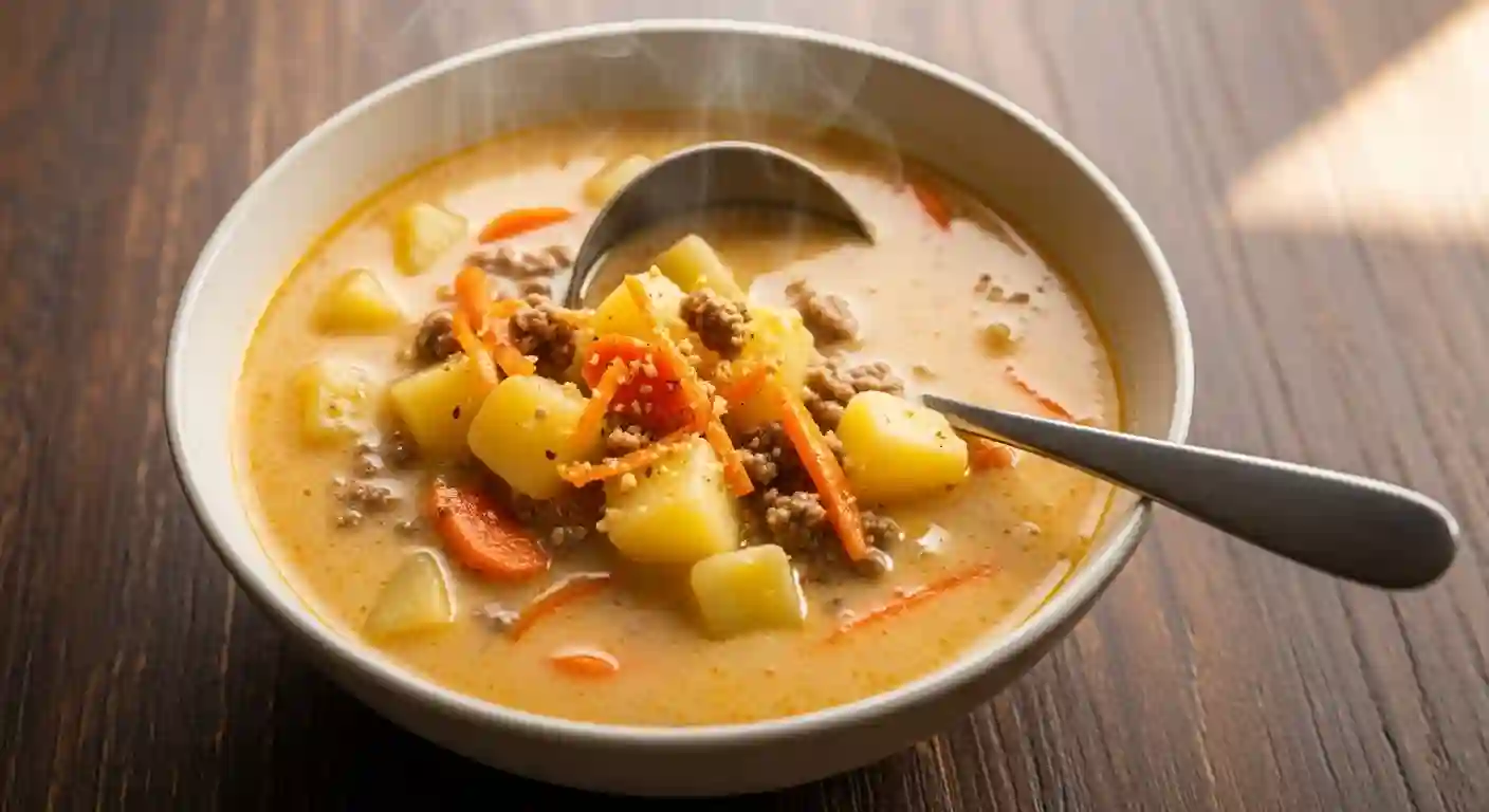 Crockpot Cheeseburger Soup Recipe