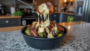 Honey-Glazed Roasted Brussels Sprouts with Bacon