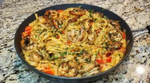 Jerk Shrimp Fettuccine