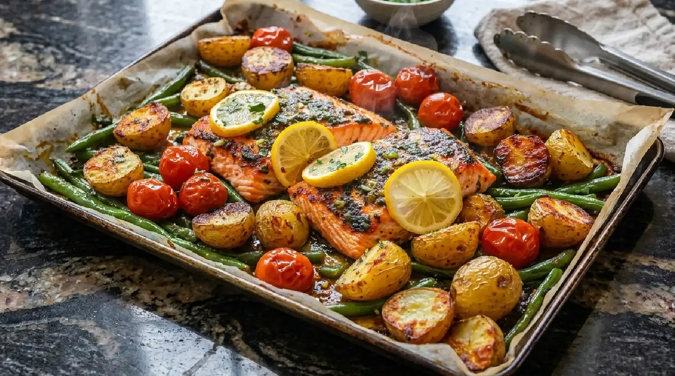 One-Pan Garlic Herb Salmon & Veggies