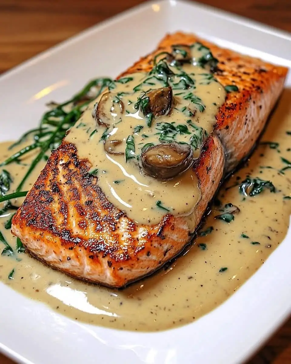 Pan-Seared Salmon with Creamy Florentine Sauce