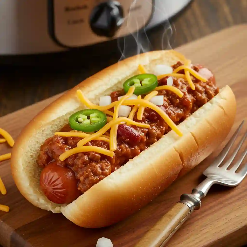 Slow Cooker Hot Dog Chili Sauce