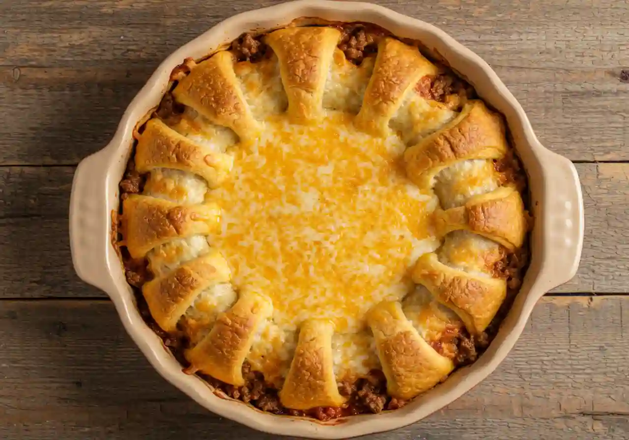 Easy Crescent Taco Bake