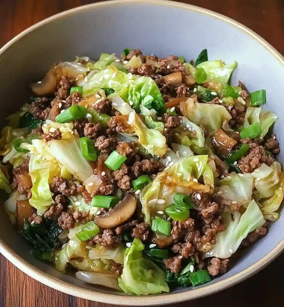 Low-Carb Cabbage and Beef Stir Fry