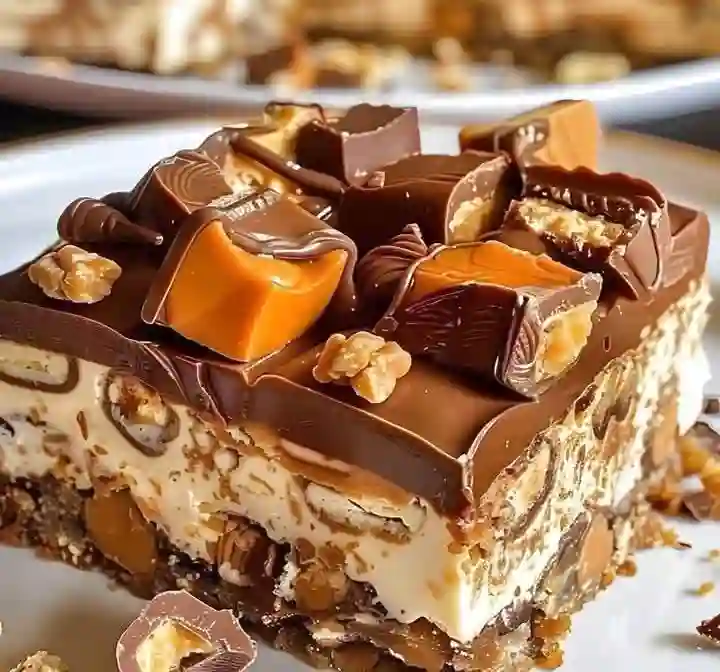 Caramel Chocolate Crunch Bars