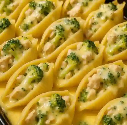 Cheesy Chicken & Broccoli Stuffed Shells