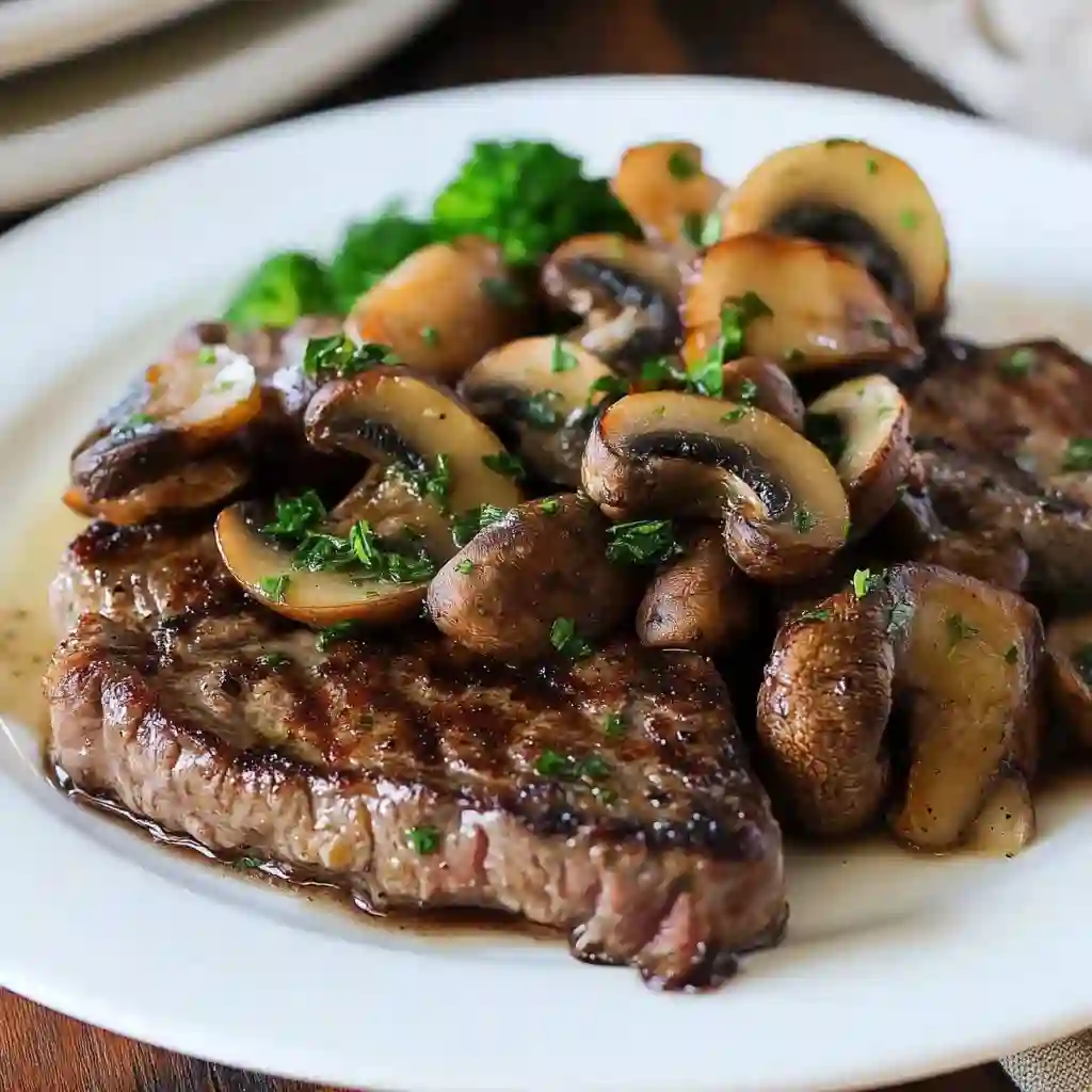 Garlic Mushroom Steak Recipe