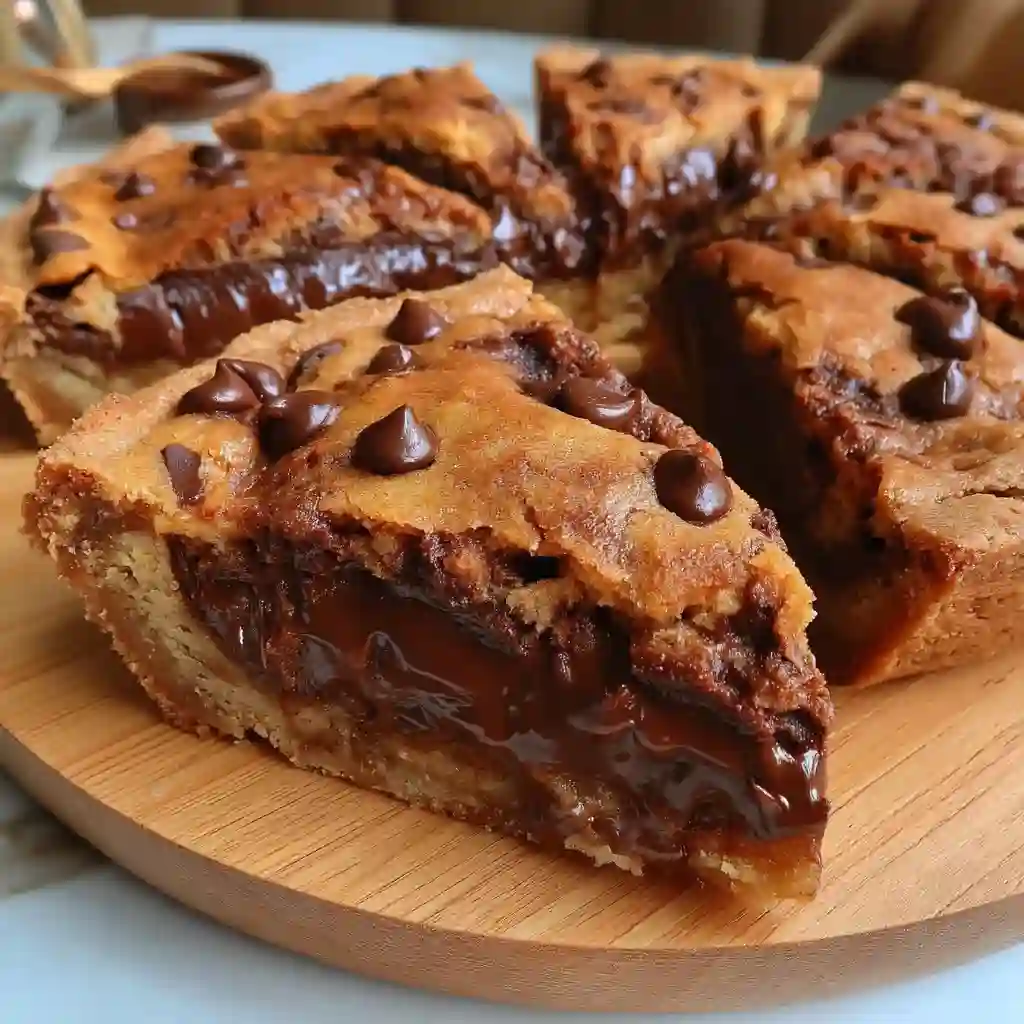 Gooey Nutella-Stuffed Cookie Pie