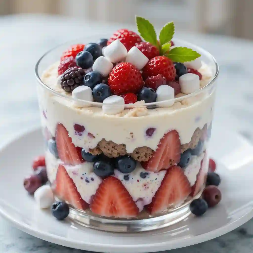 Red White Blue Cheesecake Salad Recipe