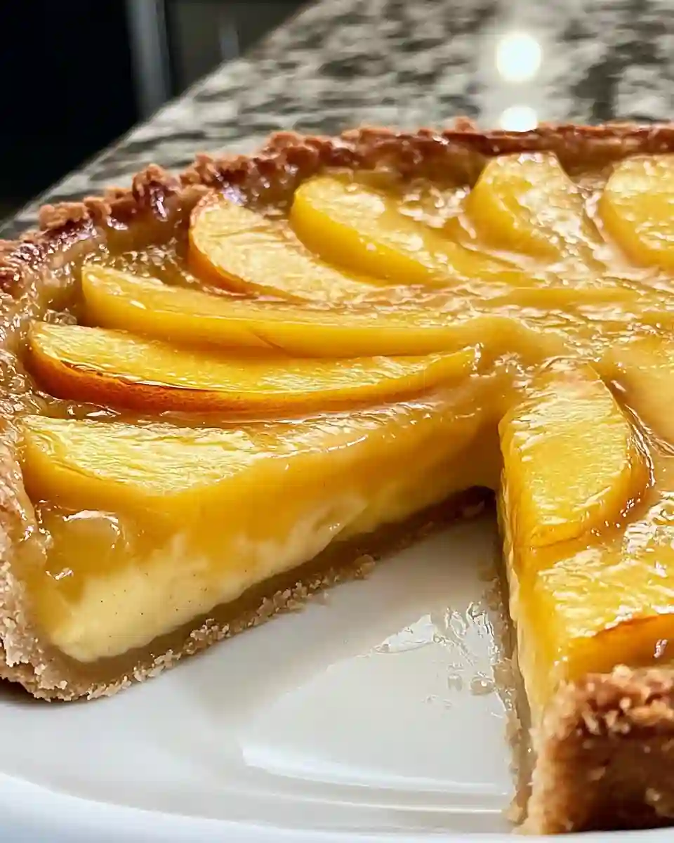 Almond Peach Cream Tart