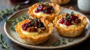 Brie Bites with Cranberry Crunch