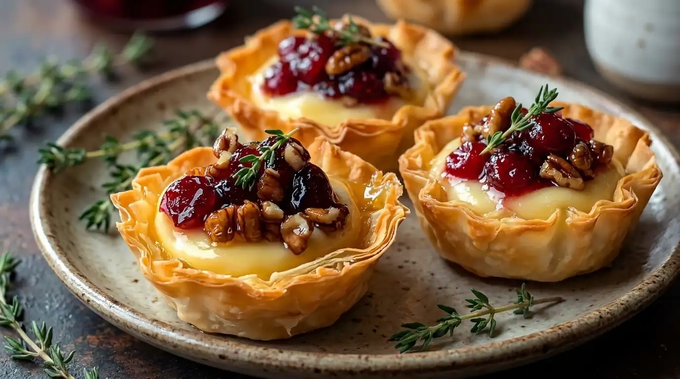 Brie Bites with Cranberry Crunch Recipe