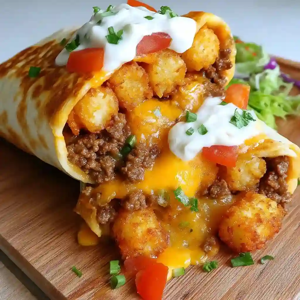 Cheesy Potato Burritos Beef