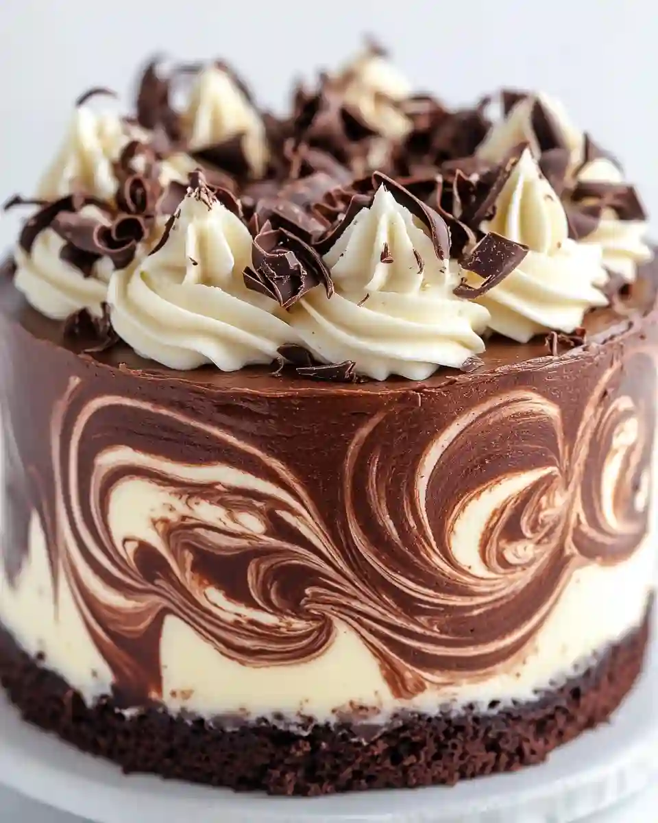 Double Chocolate Cheesecake Cake Swirl