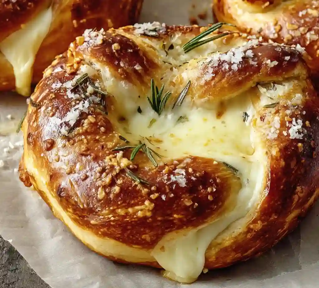 Mozzarella Stuffed Soft Pretzels