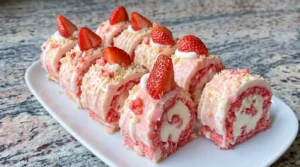 Strawberry Shortcake Cheesecake Rolls