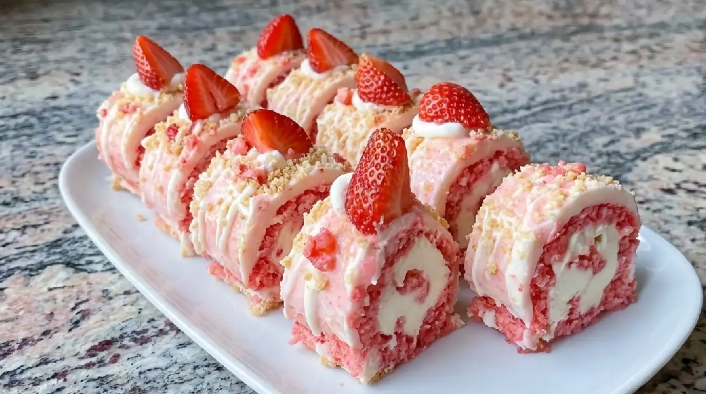 Strawberry Shortcake Cheesecake Rolls Recipe