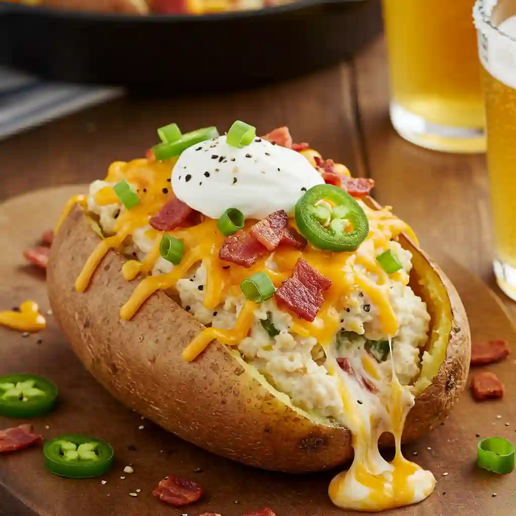 Bacon Jalapeño Twice Baked Potatoes