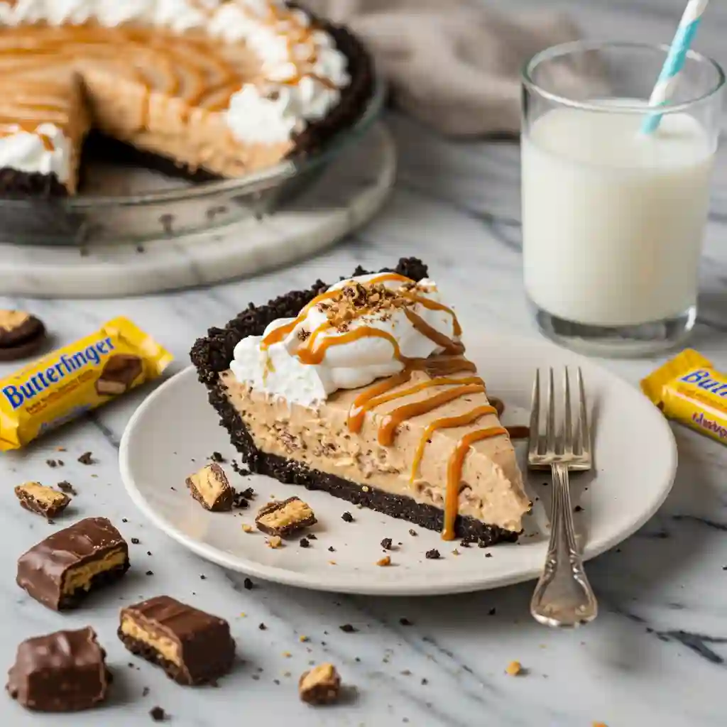 No-Bake Butterfinger Pie