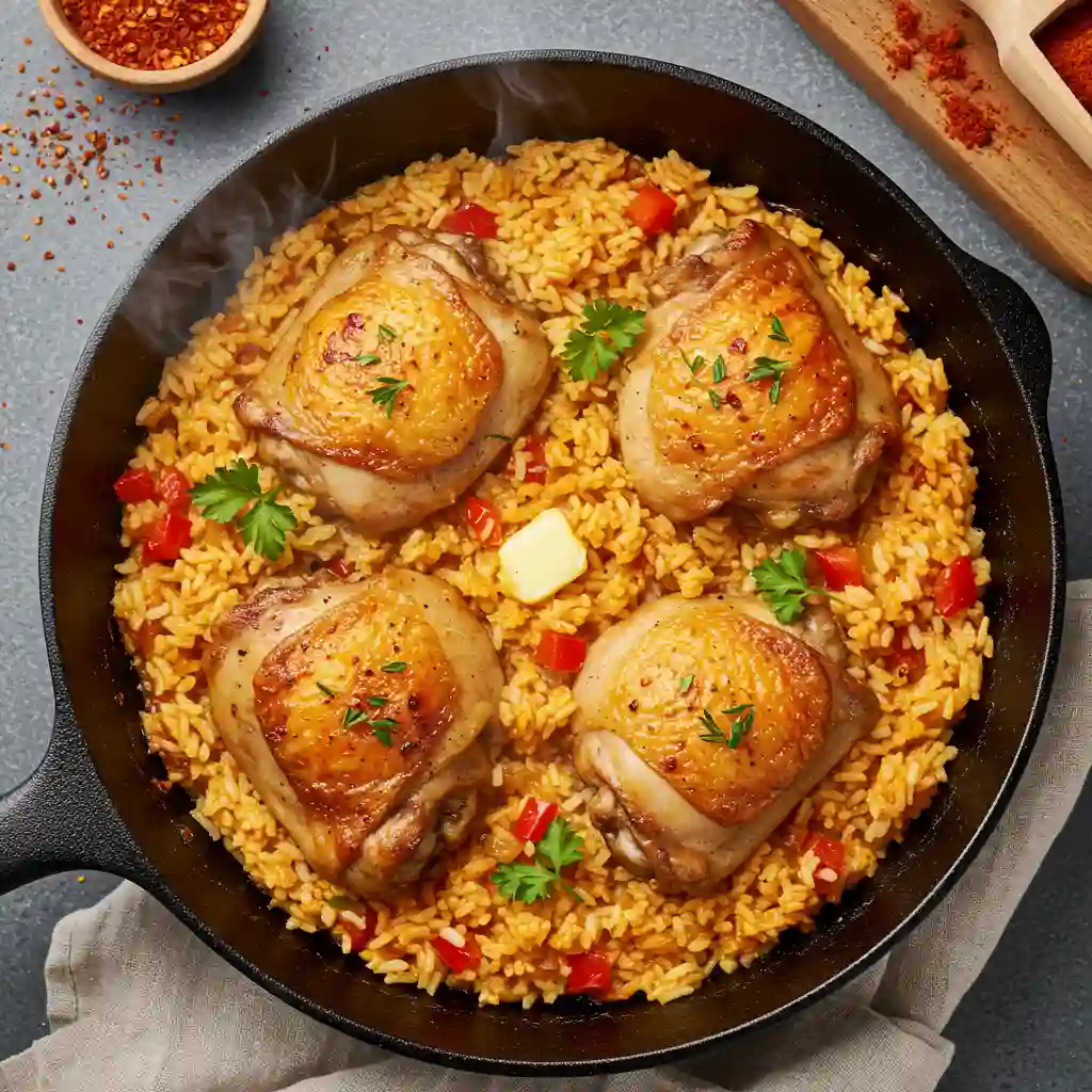 Paprika Chicken and Rice Bake