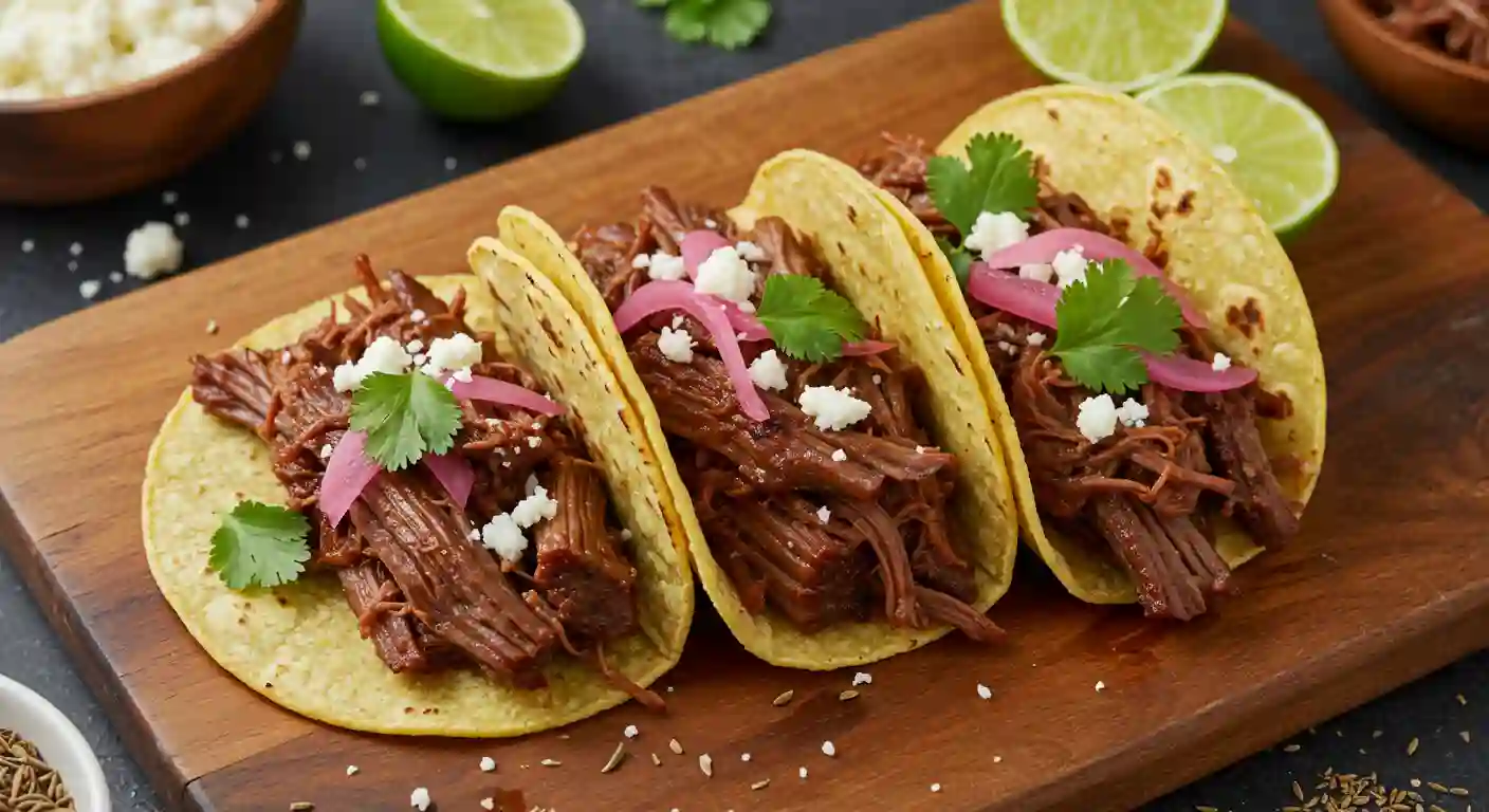 Slow Cooker Chuck Roast Carnitas Tacos