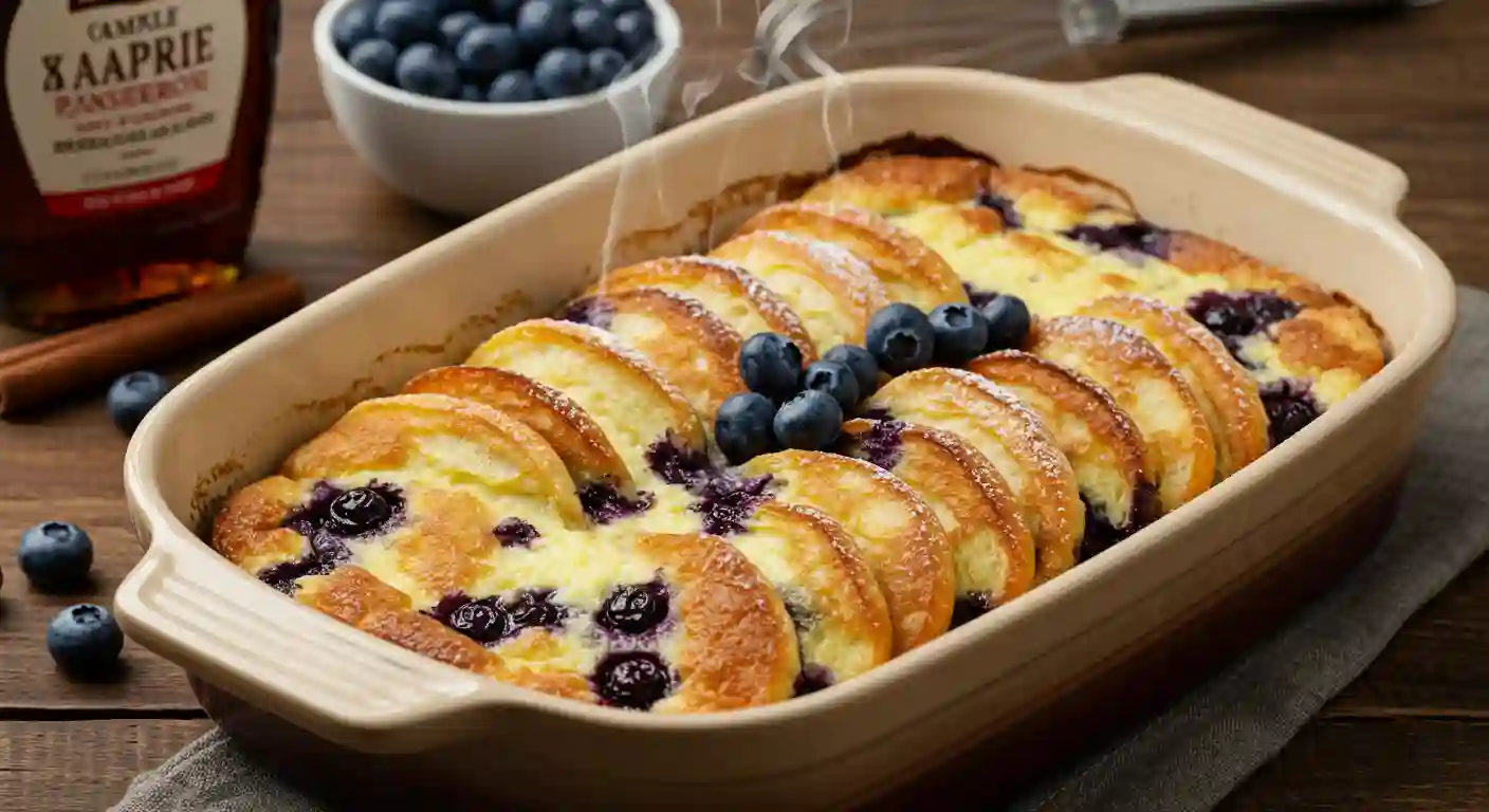 Blueberry Pancake Casserole