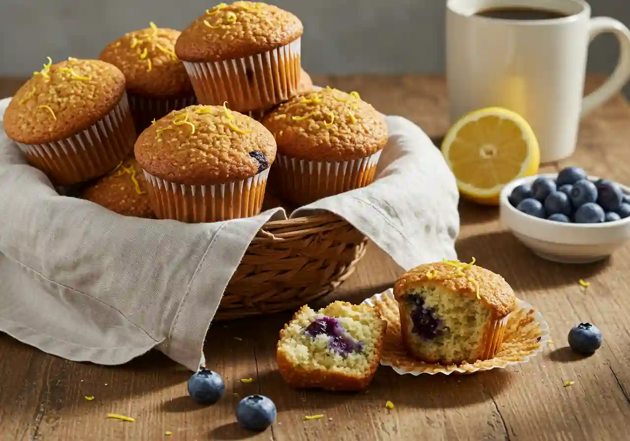 Buttermilk Blueberry Muffins with Lemon Zest