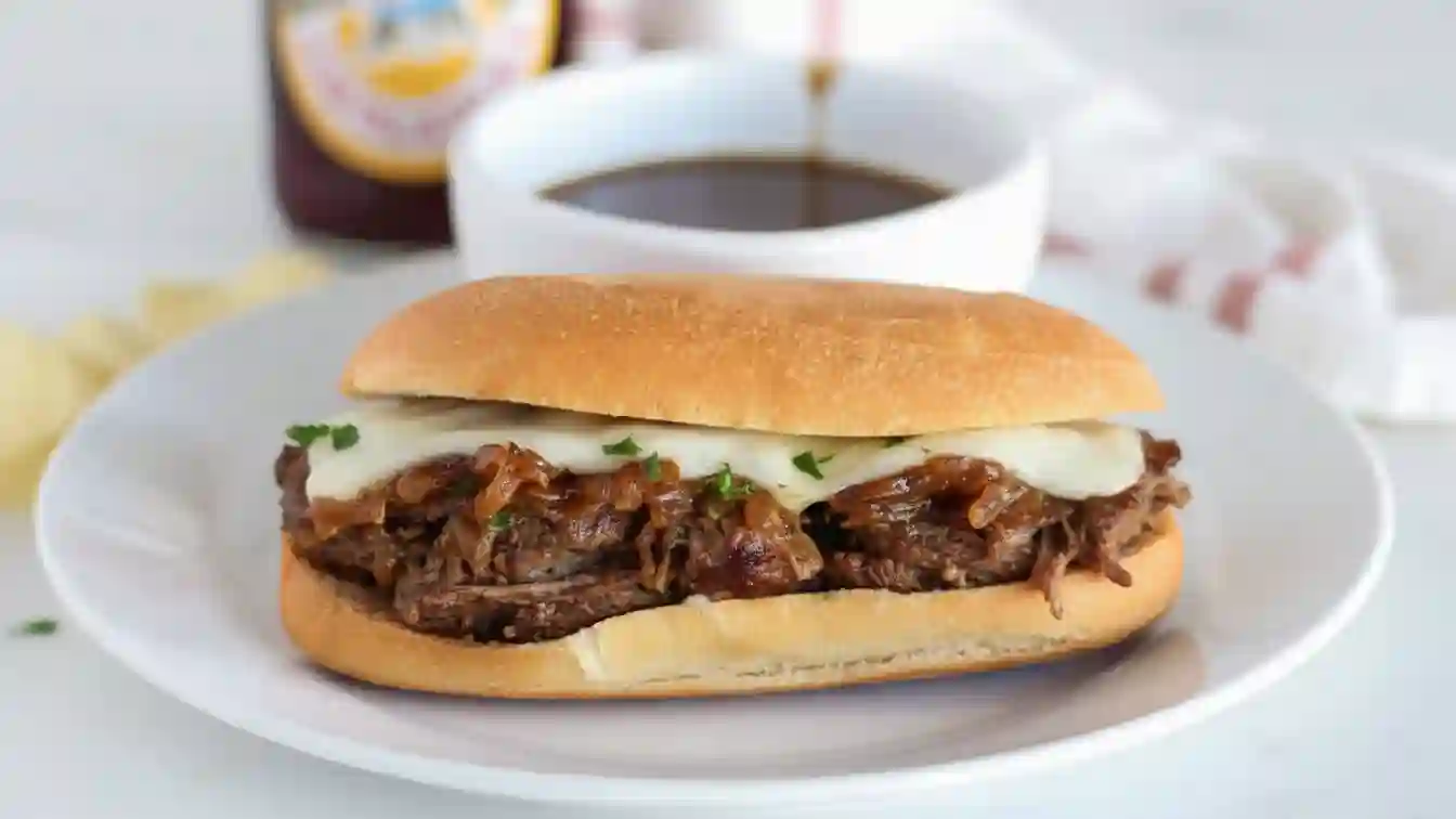 Slow Cooker French Dip Sandwich
