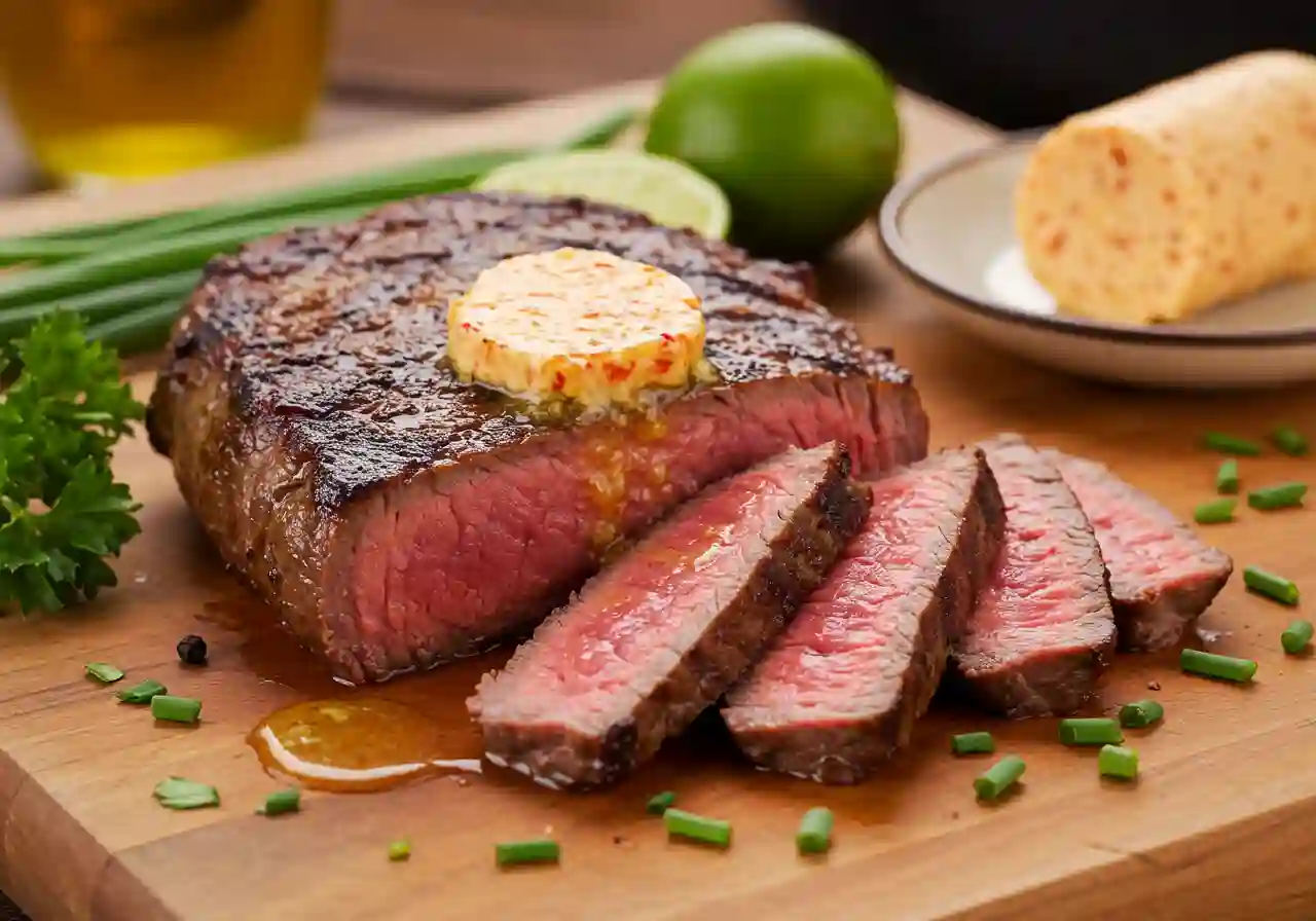 Grilled Top Sirloin Steak with Cajun Butter