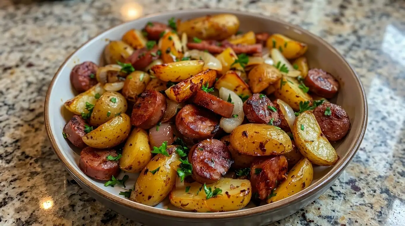 Easy Oven-Roasted Sausage and Potatoes