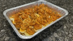 Jerk Shrimp Deviled Eggs