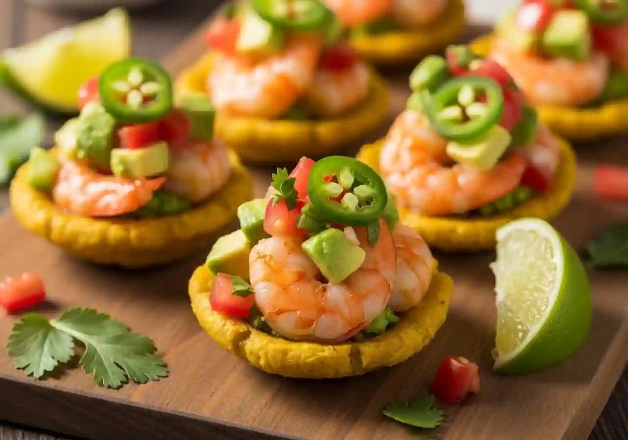 Shrimp Stuffed Plantain Cups Recipe