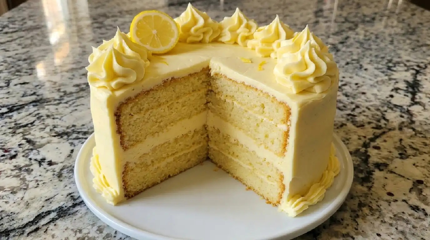 Vanilla Lemon Layer Cake Recipe