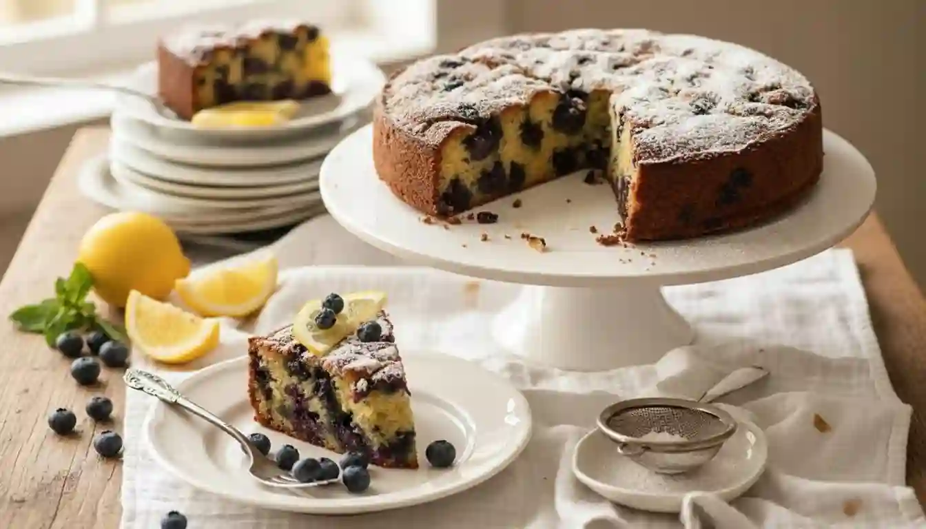Blueberry Lemon Yoghurt Cake