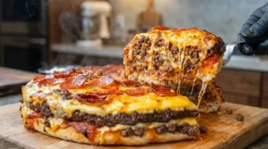 Cheeseburger Pepperoni Pizza