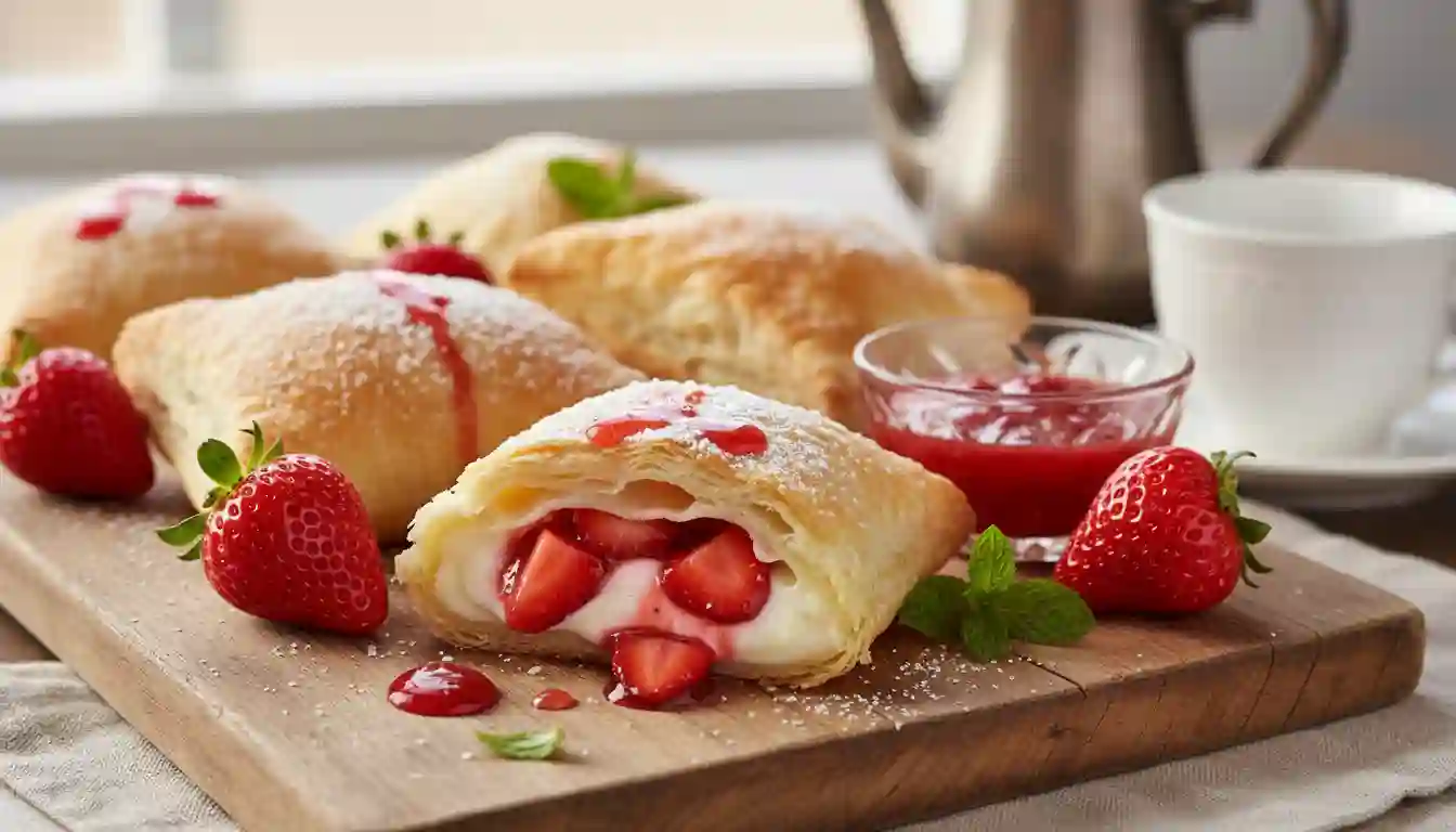 Deep Fried Strawberry Cheesecake Pies Recipe