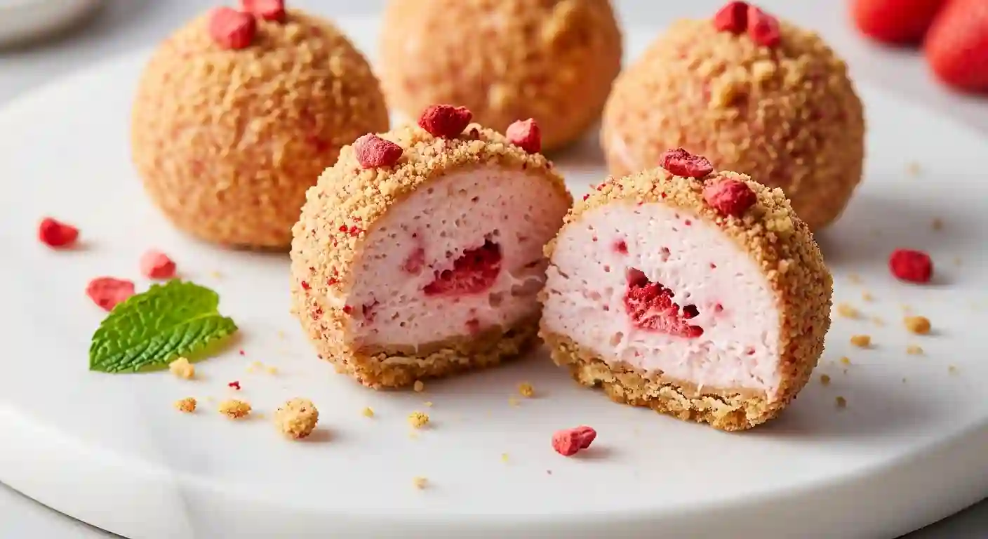 Easy Strawberry Crunch Cheesecake Bites Recipe