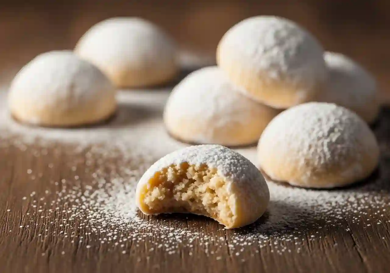 Greek Kourabiedes Almond Cookies Recipe