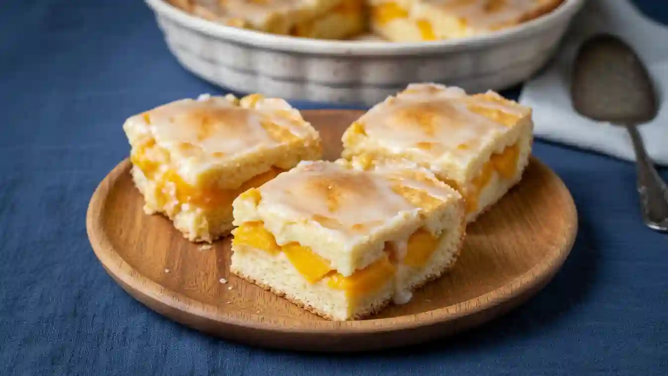 The Best Peaches and Cream Cheesecake Bars Recipe