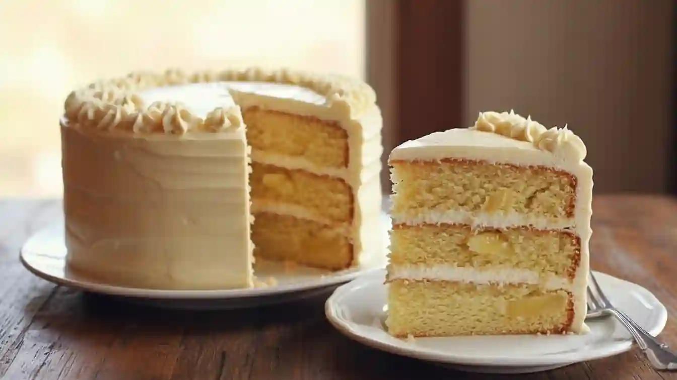 White Chocolate Pineapple Cake