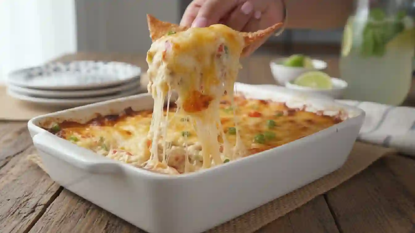 Cheesy Crab Rangoon Dip