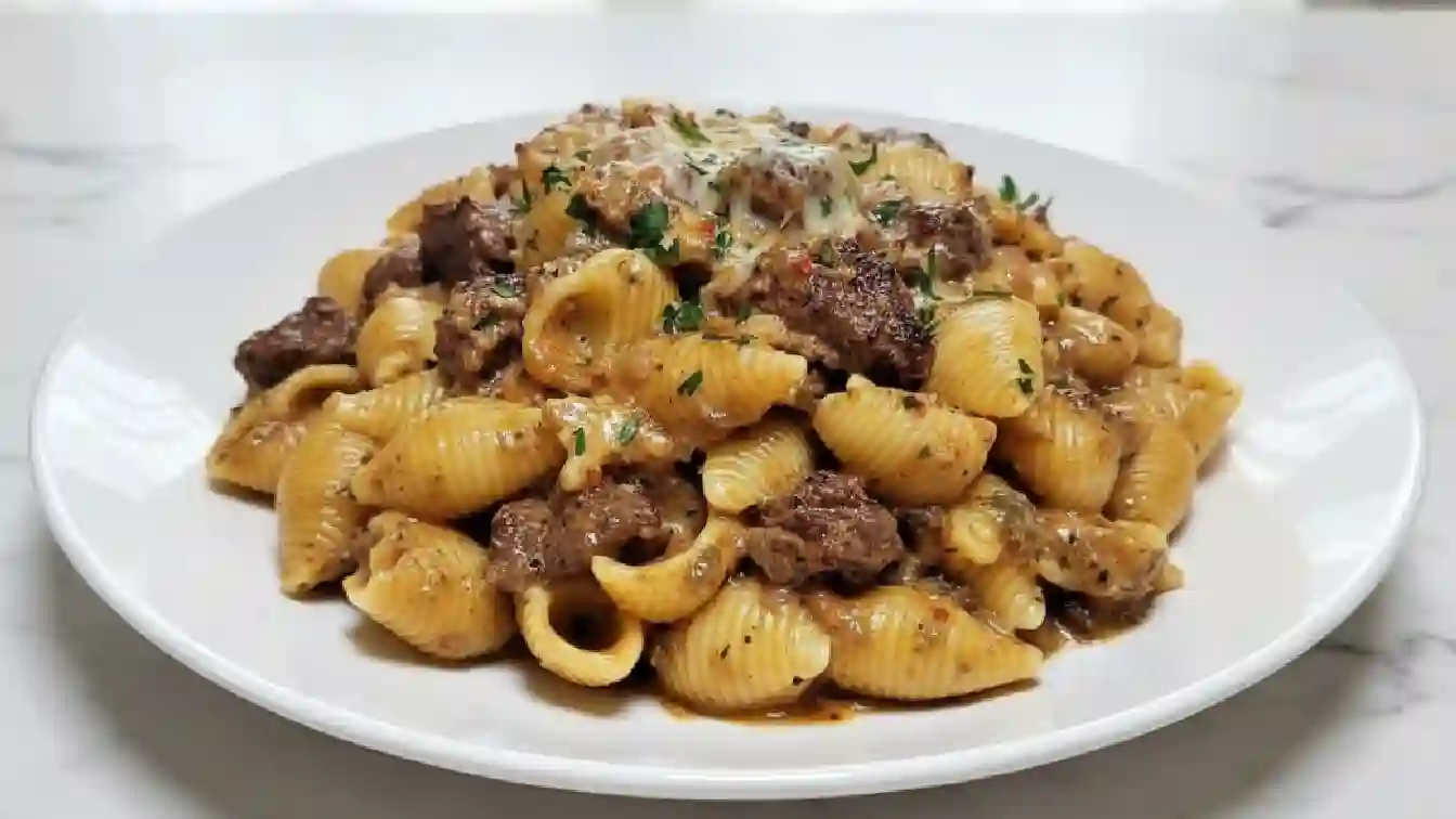 Creamy Paprika Steak Shells