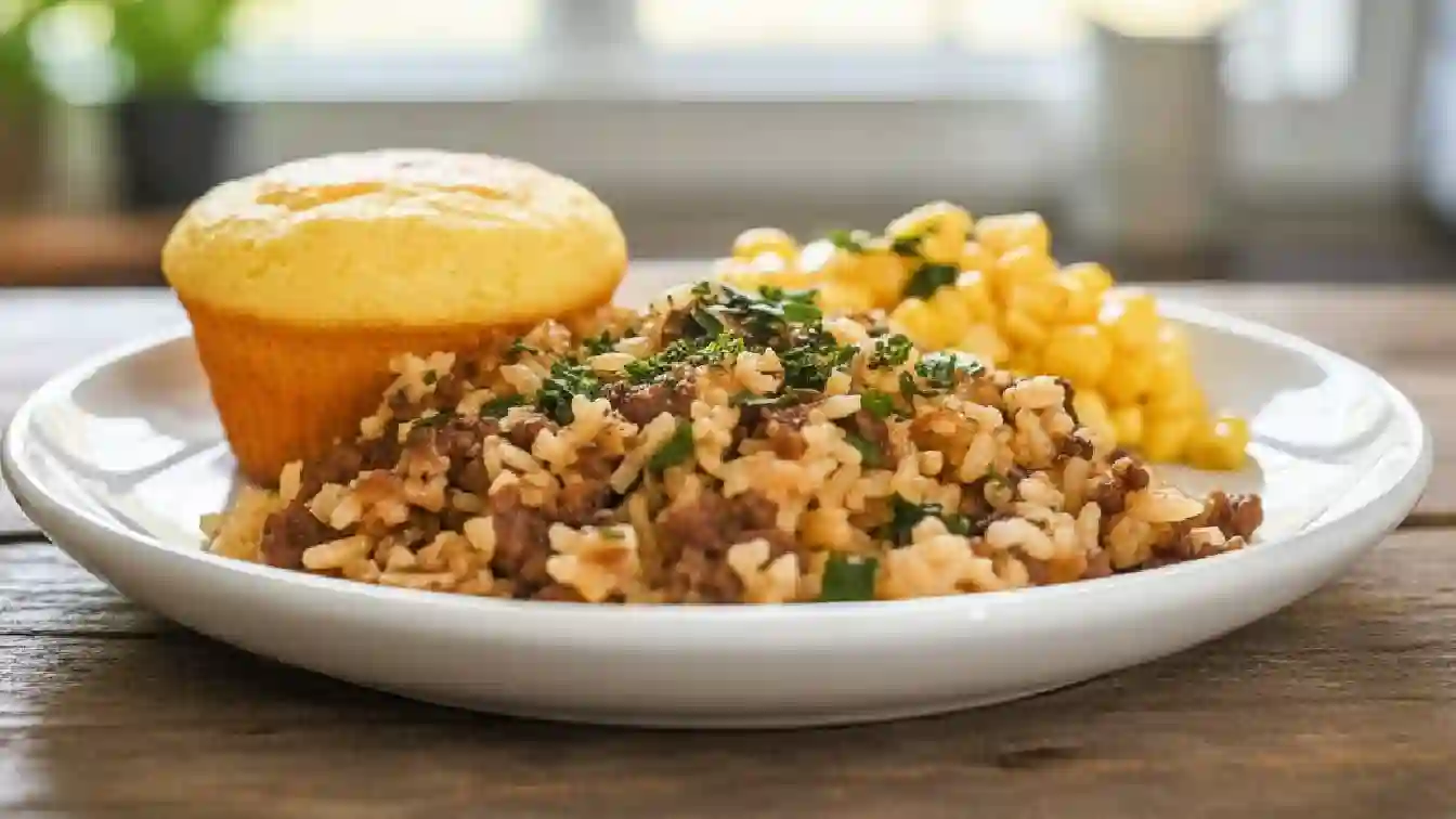 French Onion Ground Beef and Rice Casserole recipe