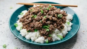 Korean Ground Beef and Rice Bowls