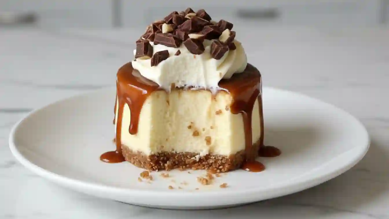 No Bake Turtle Mini Cheesecakes